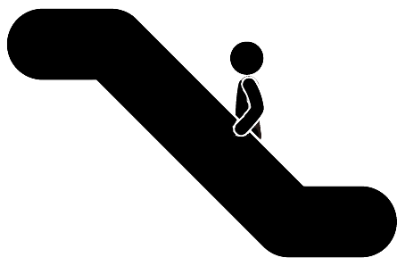 Escalator (563x606), Png Download