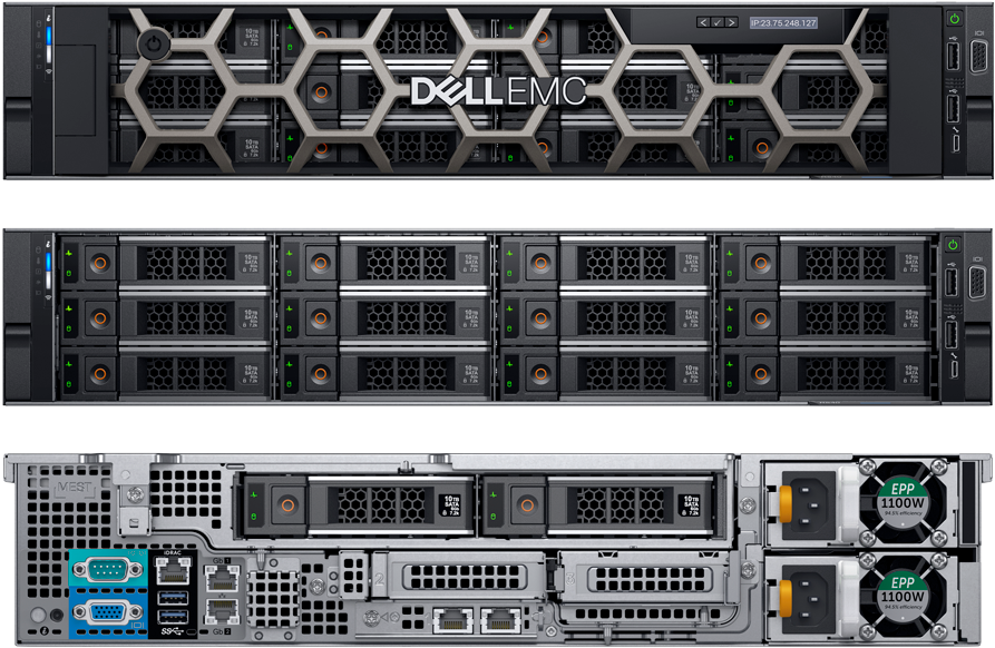 Servidor Dell Emc 14g Poweredge T540 Frontal Traseira (980x830), Png Download