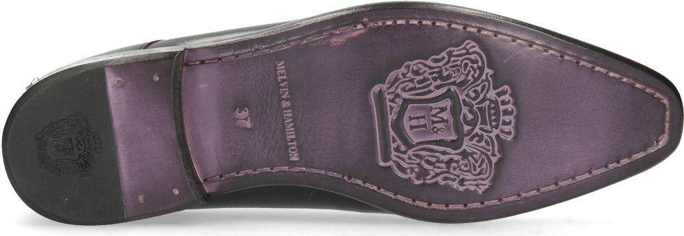 Derby Shoes Emma 7 Black Lasercut Spider Rivets Skull (1024x1024), Png Download