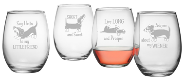 Susquehanna Glass Dachshund Tumblers (800x429), Png Download