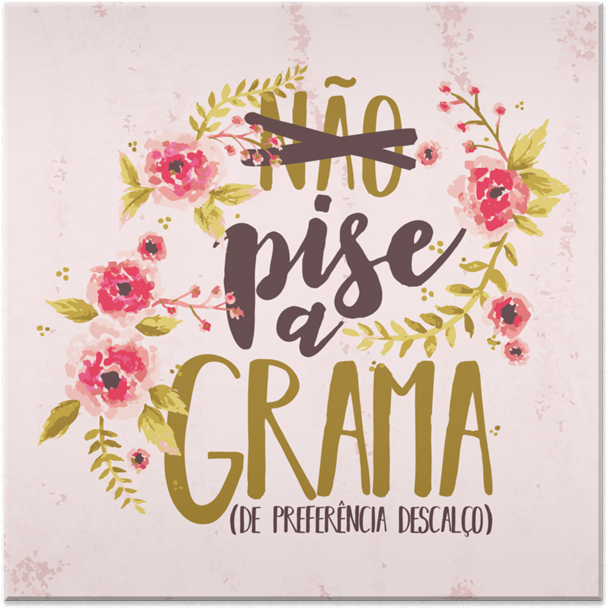 Azulejo Pise A Grama De Manu Medeirosna (800x800), Png Download