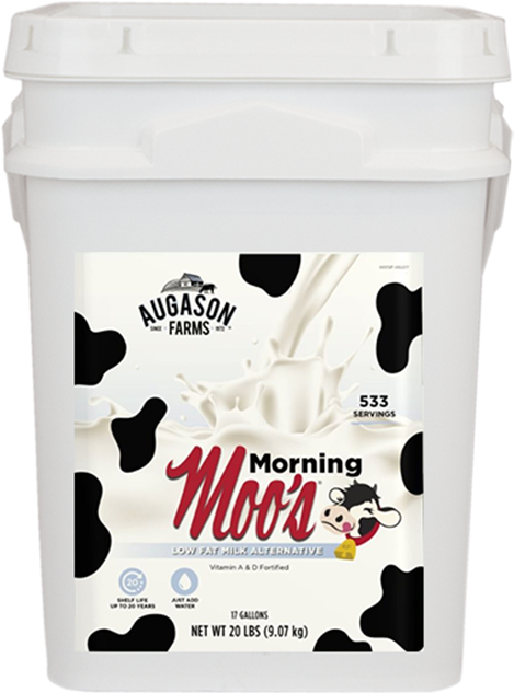 Augason Farms Morning Moos Milk Bucket 4g (543x717), Png Download