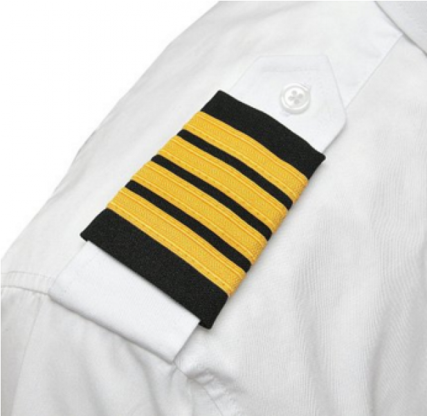 Divisa Professional Pilot Dourada Nylon-4 Faixas (800x600), Png Download