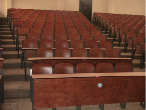 Lecture Theater Chair Plywood Laminated Seat Step And (600x600), Png Download