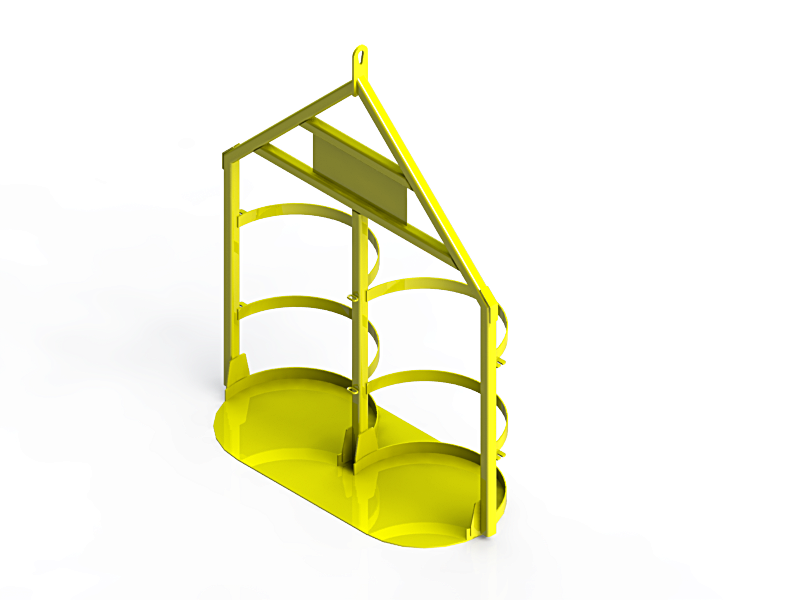 Double 200 Litre Drum Lifting Frame (800x600), Png Download