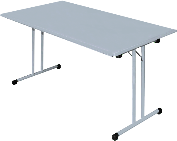 Folding Table With Double-t Frame (600x600), Png Download