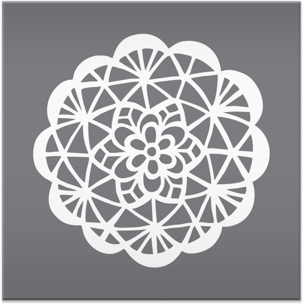 Azulejo Mandala Renda Cinza De Pendular Valeria Bdayouina (800x800), Png Download