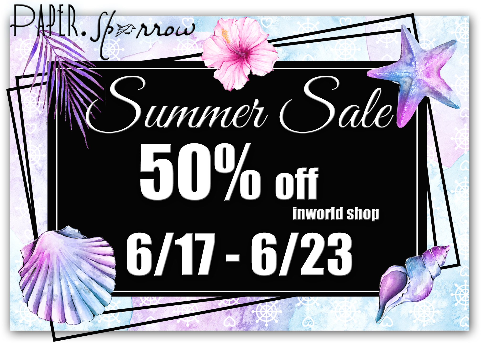 Paper Sparrow Summer Sale Second Life (2048x1451), Png Download