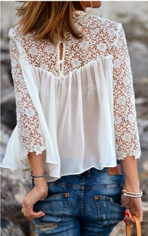 Blusa De Renda Blusas M10810 (800x800), Png Download