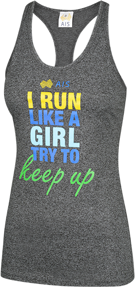 Run Like A Girl Tank (600x600), Png Download