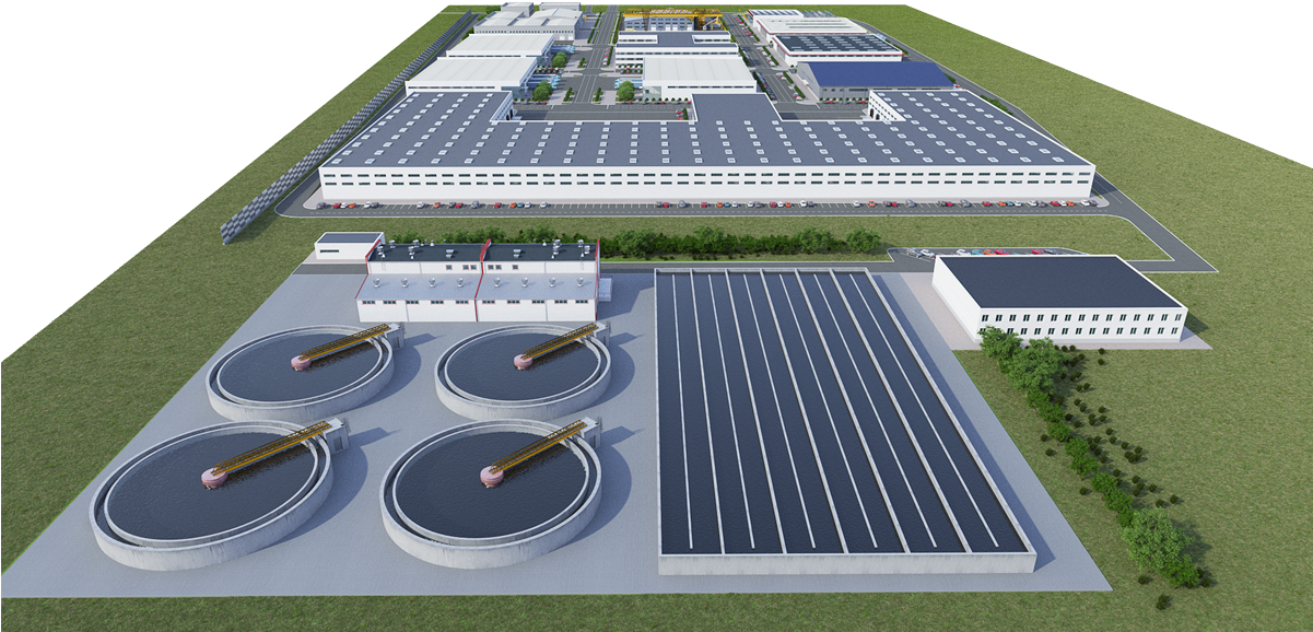 Sewage Treatment Plant (1200x586), Png Download