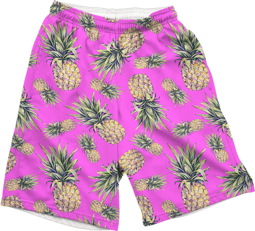 Pink Pineapple Shorts (1024x1024), Png Download