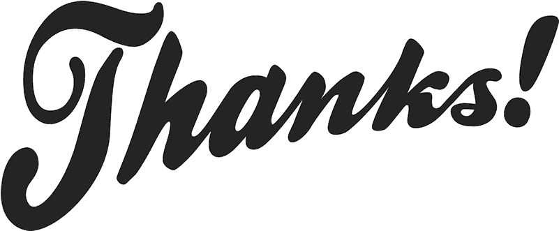 Angled And Cursive 'thanks ' Rubber Stamp (800x800), Png Download