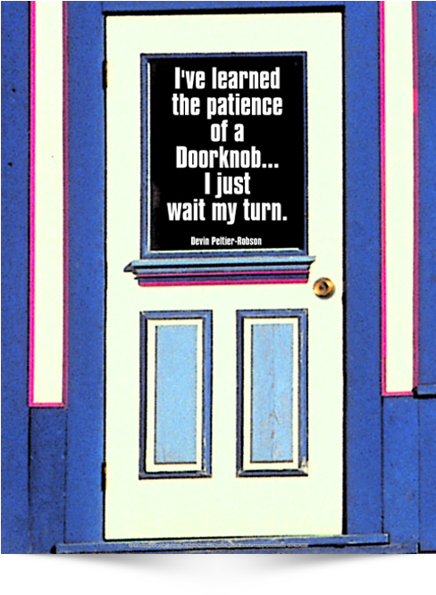 Patience Of A Doorknob (650x670), Png Download