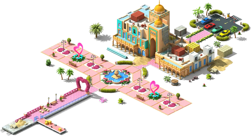 Fiery Love Hotel Construction (852x464), Png Download