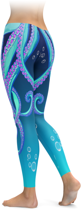Neon Tentacle Leggings (740x895), Png Download