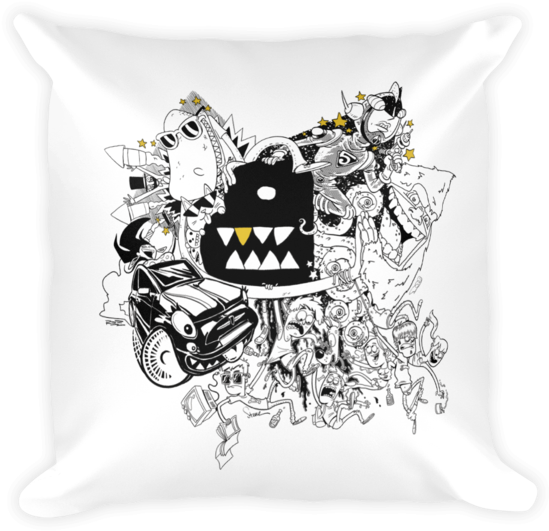 Bento Box Artist Collaboration Pillow (600x600), Png Download