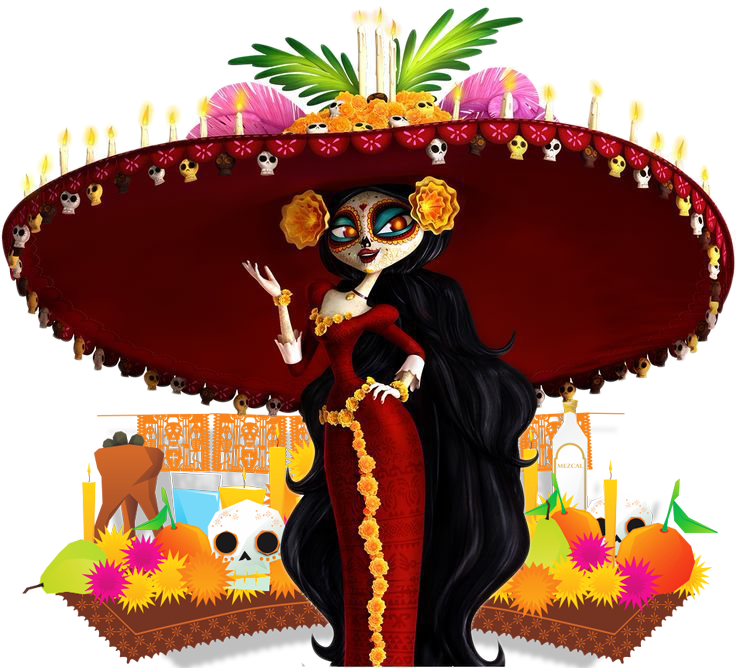 Leyenda La Dama De Rojo (736x668), Png Download