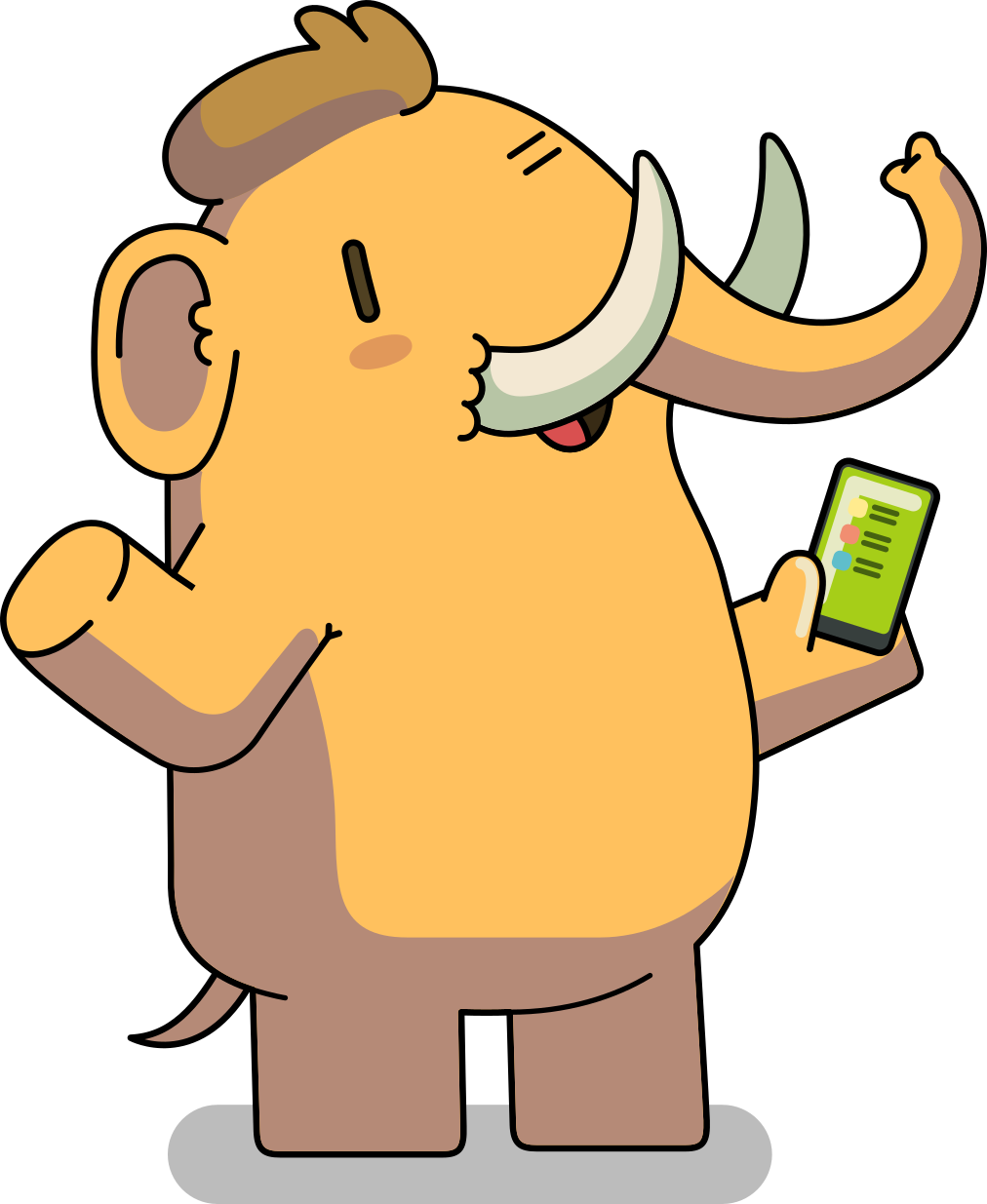 Mastodon Mascot (1012x1235), Png Download
