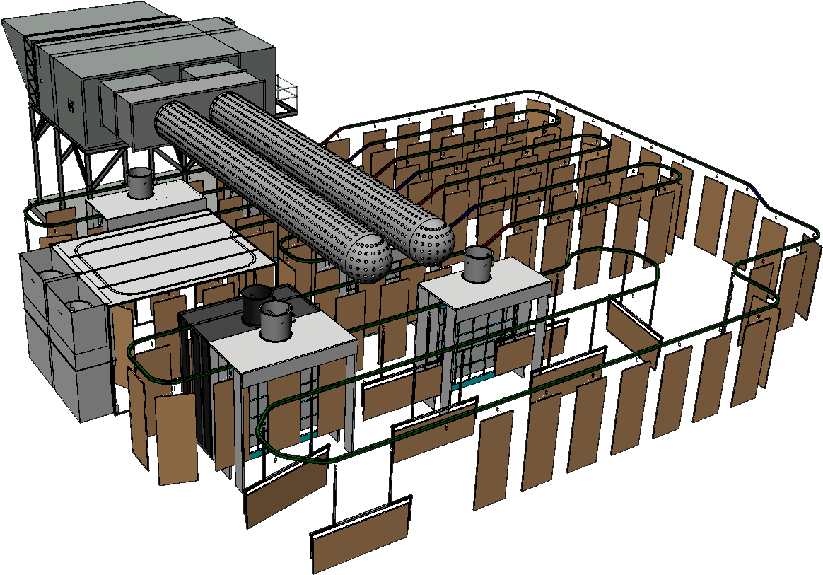 Monorail Enclosed Track (1250x878), Png Download