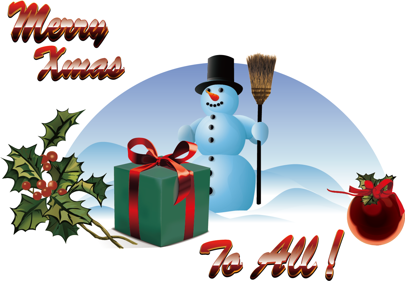 Merry Christmas Greetings Png With Card We Wish You (1432x979), Png Download