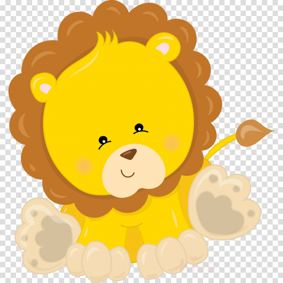 Custom Baby Lion Greeting Card Clipart Lion Greeting (900x900), Png Download