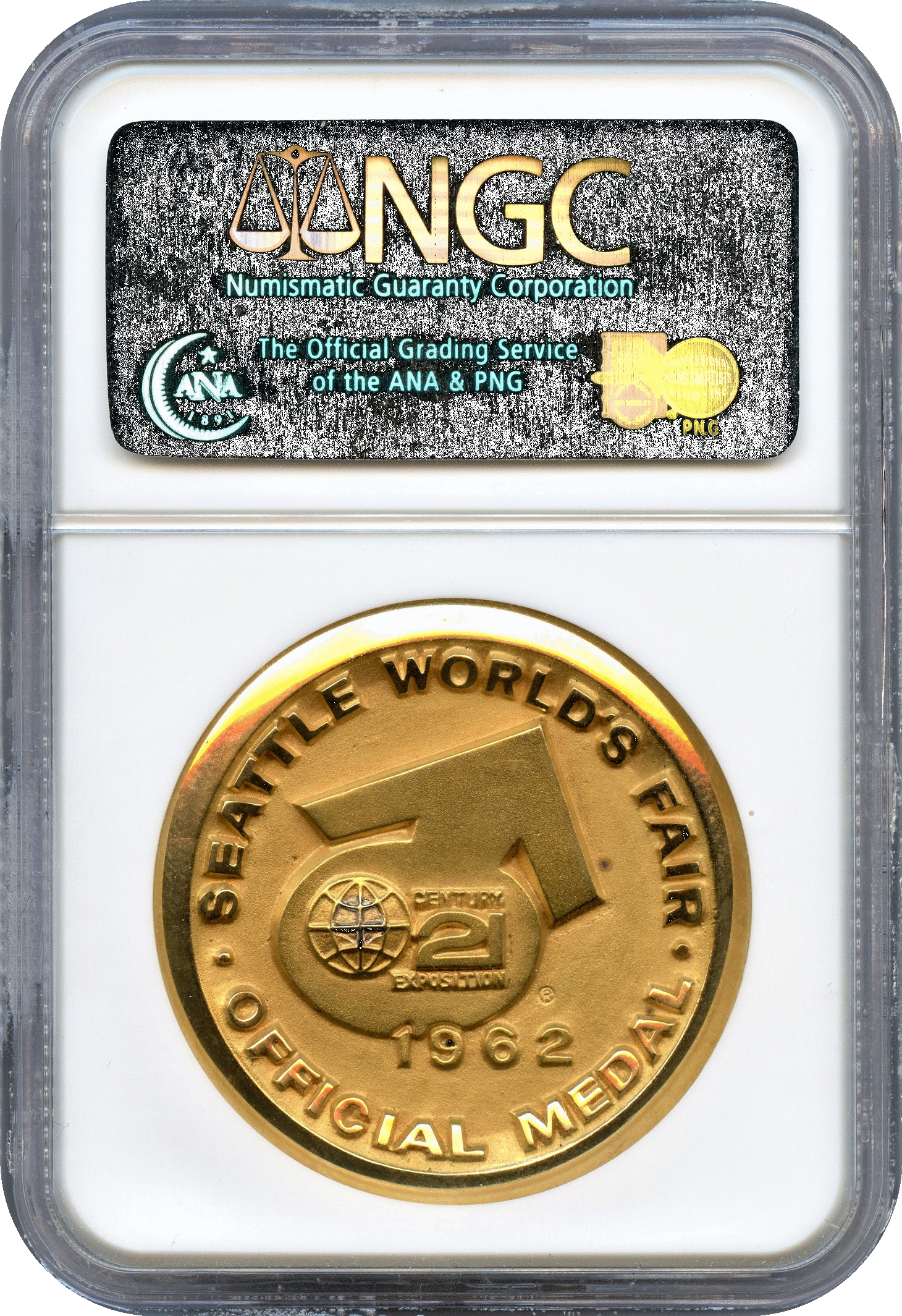 1962 Washington Seatle World's Fair Gold Medal (1460x2129), Png Download