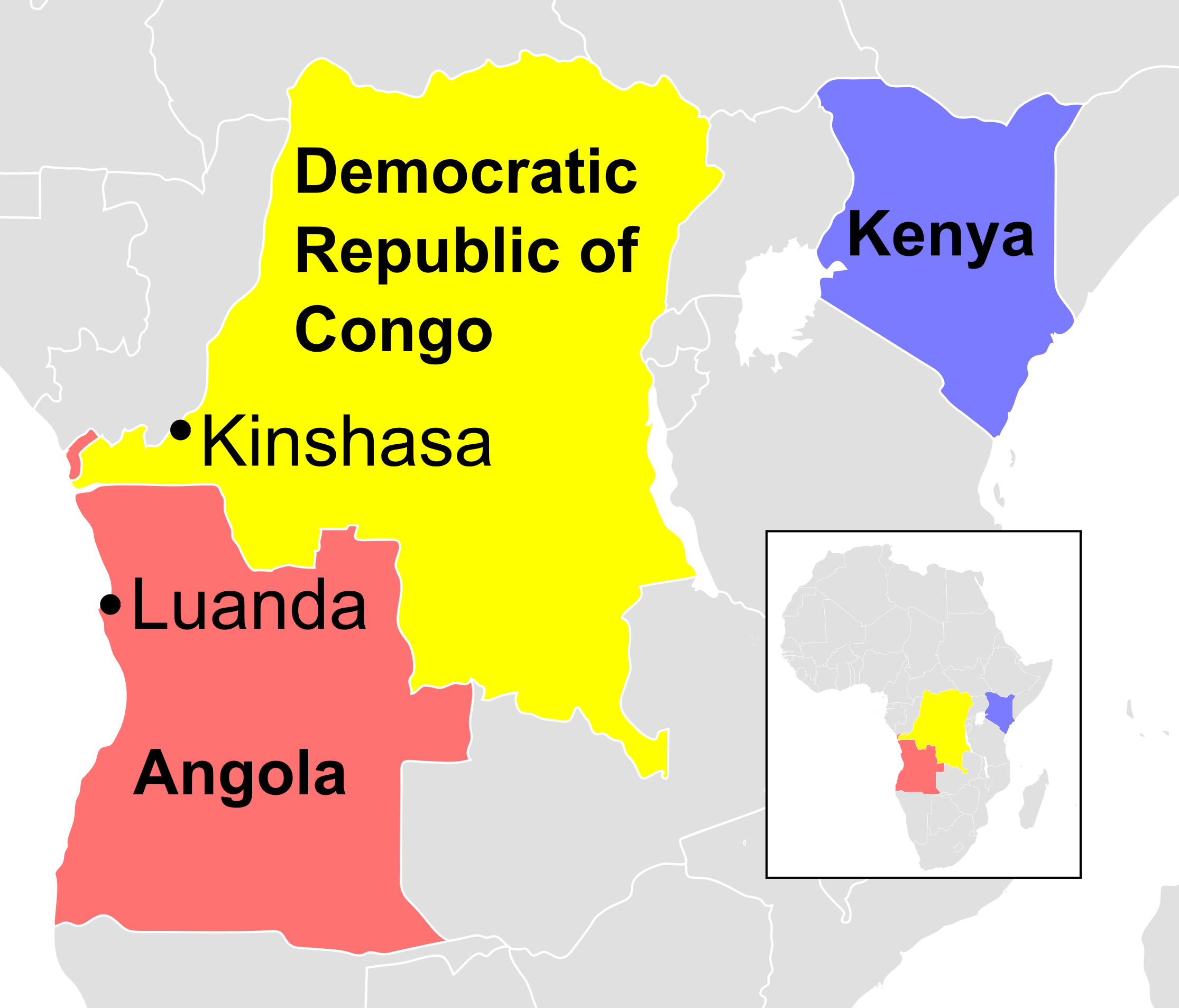 2016 Angola And Dr Congo Yellow Fever Outbreak (2230x1906), Png Download