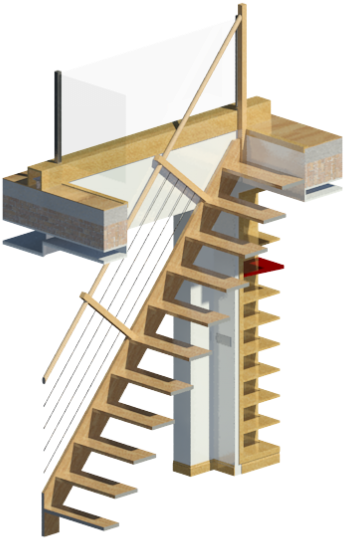 Escalera Buhardilla Seccionada (1024x631), Png Download