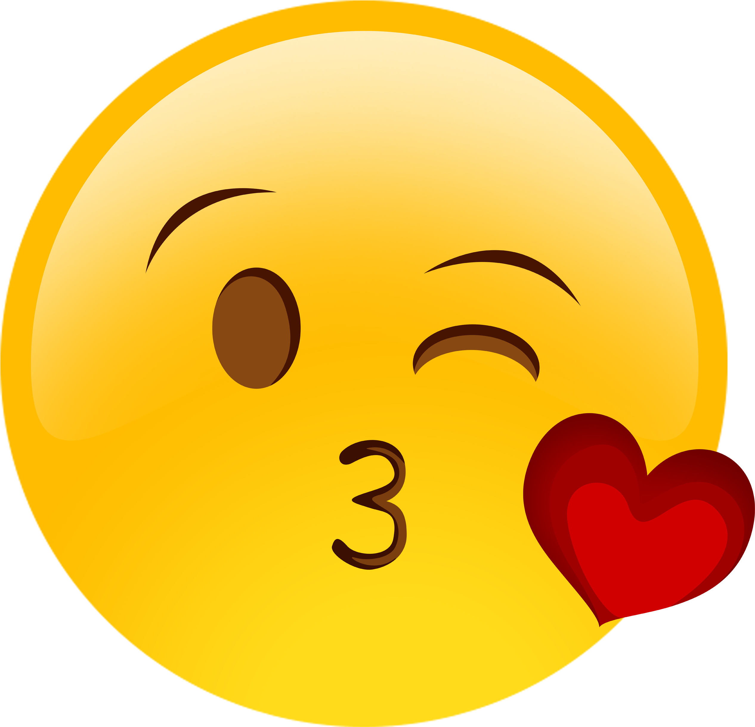 What Emoji Are You - Smiley Love Kiss (2592x2592), Png Download