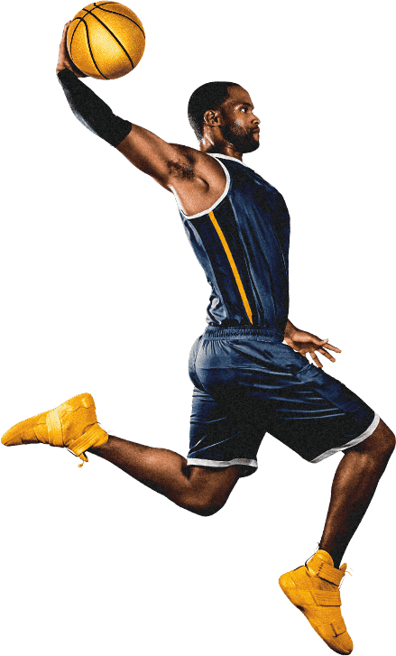 Fanduel World Fantasy Championship - Basketball Player Dunking Png (439x727), Png Download