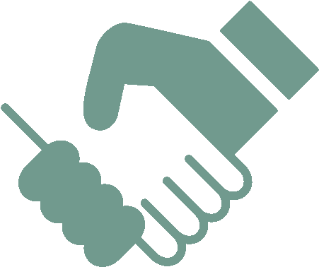 Partnership Hands - People Shaking Hands Icon (450x397), Png Download