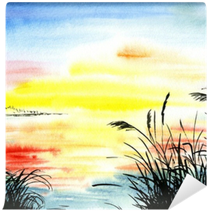 Clip Art Freeuse Download Drawing Sunsets Watercolor - Watercolor Painting (400x400), Png Download