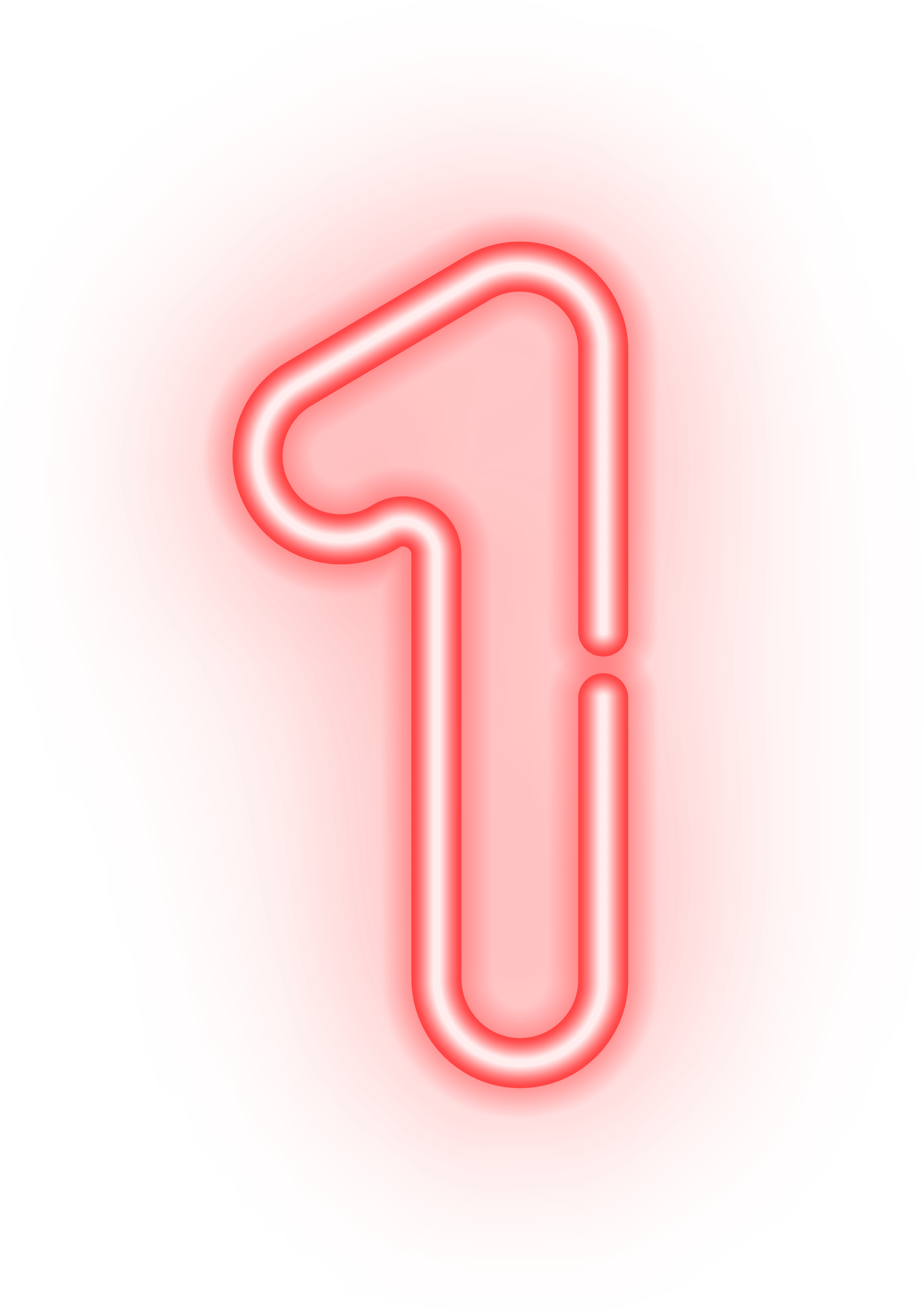 Number One Neon Png (5635x8000), Png Download