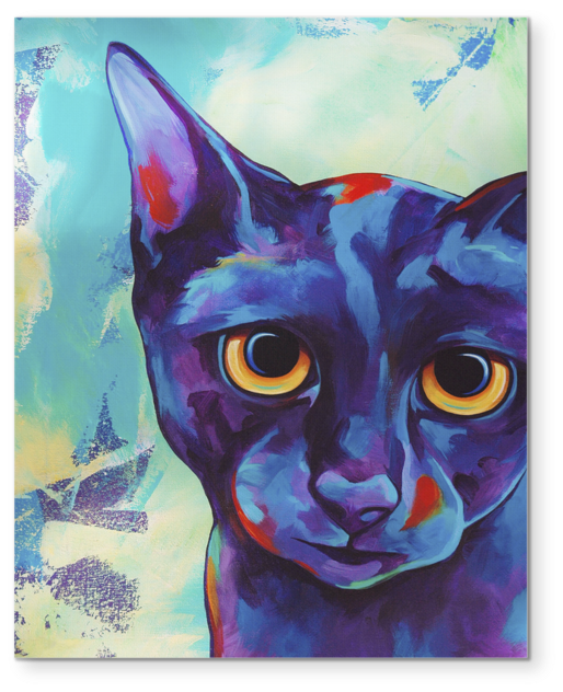 Premium Cat Art Collection - Trademark Art 'cameo Cat' Print On Wrapped Canvas (760x760), Png Download