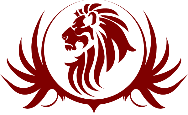 Clip Art Transparent Library Lion Face Clipart Black - Free Lion Logo Png (600x366), Png Download