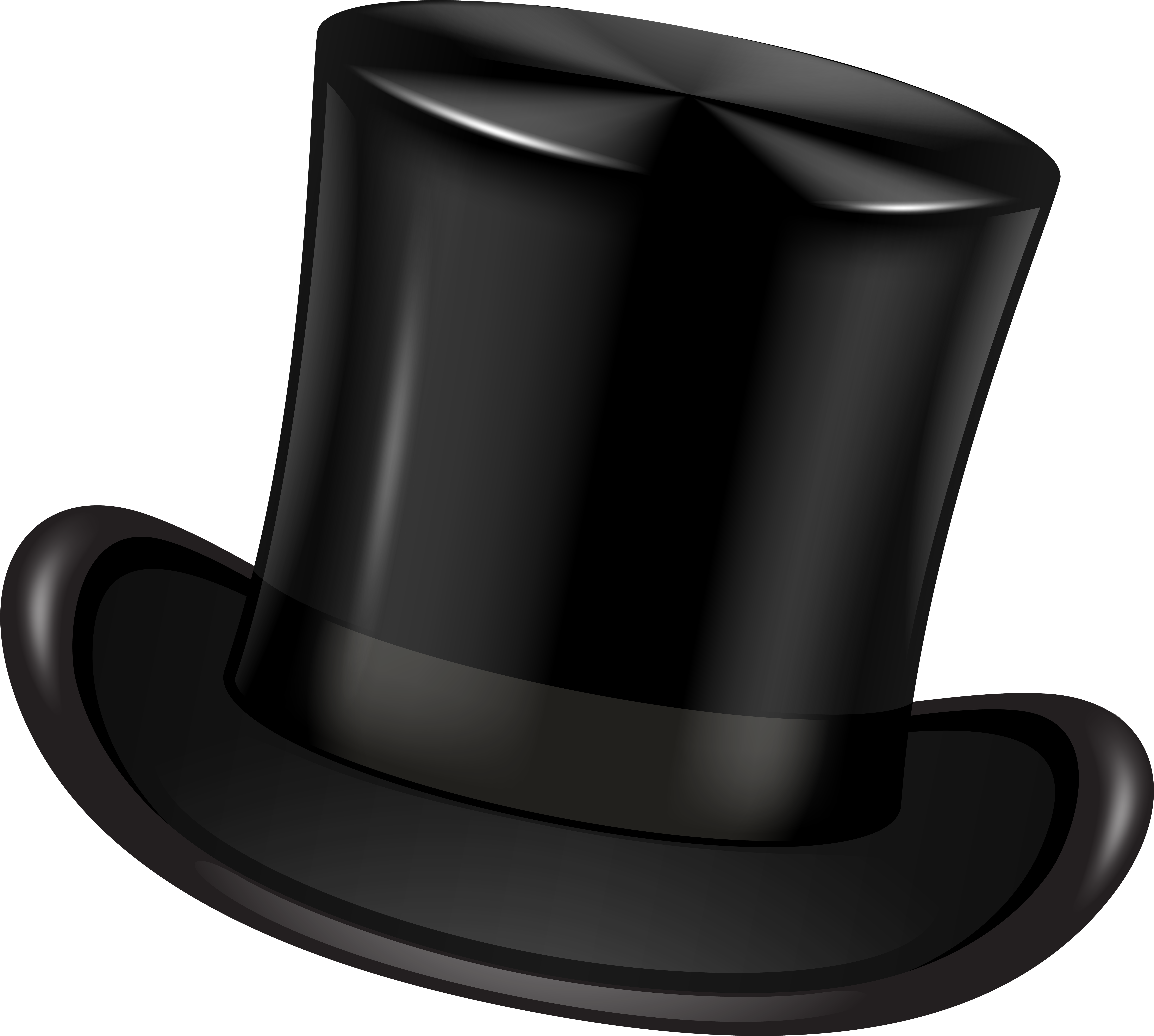 Black Top Hat Transparent Clip Art Png Image (8000x7182), Png Download