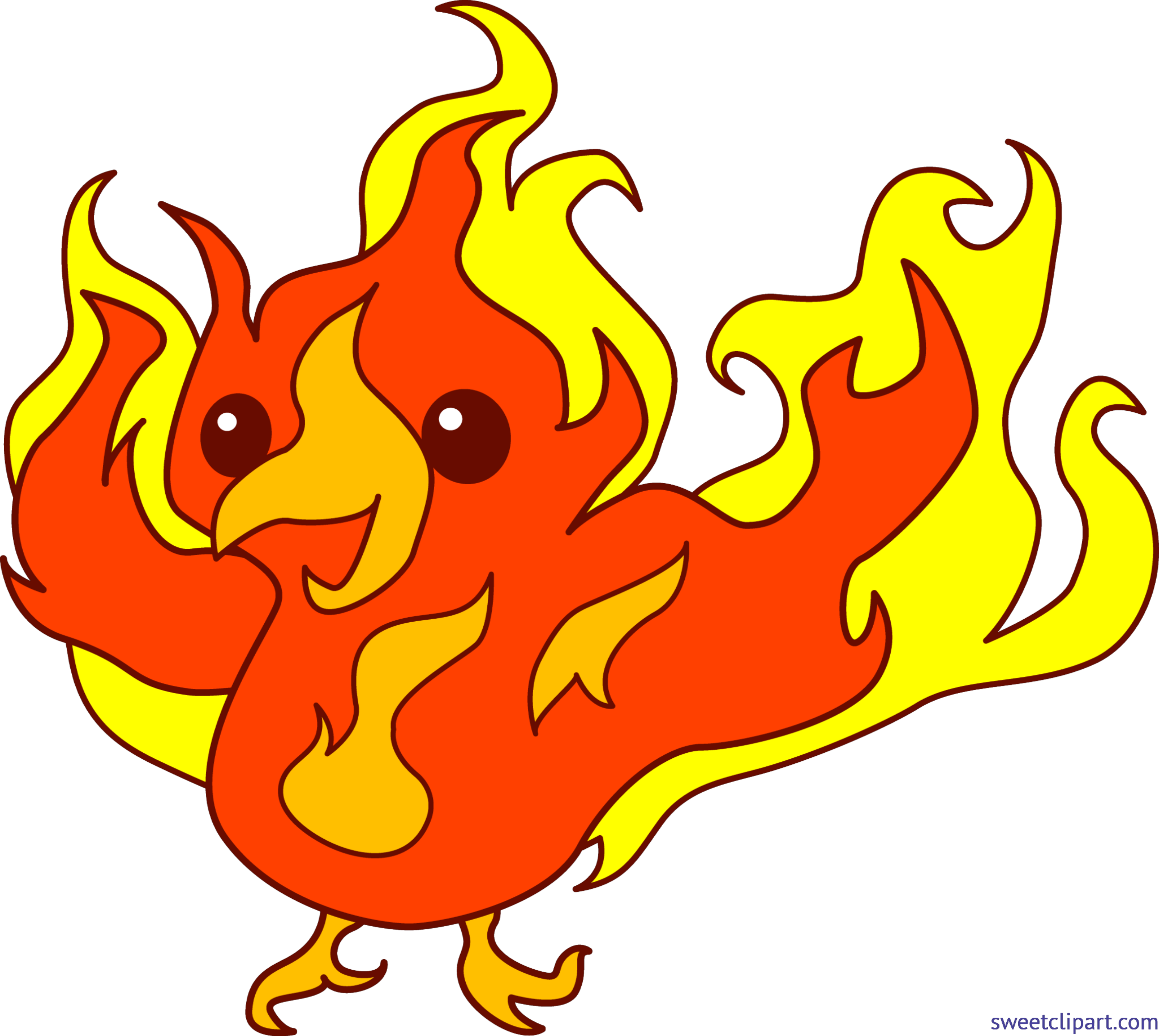 Svg Royalty Free Library Cute Clip Art Sweet - Phoenix Clip Art (6525x5834), Png Download