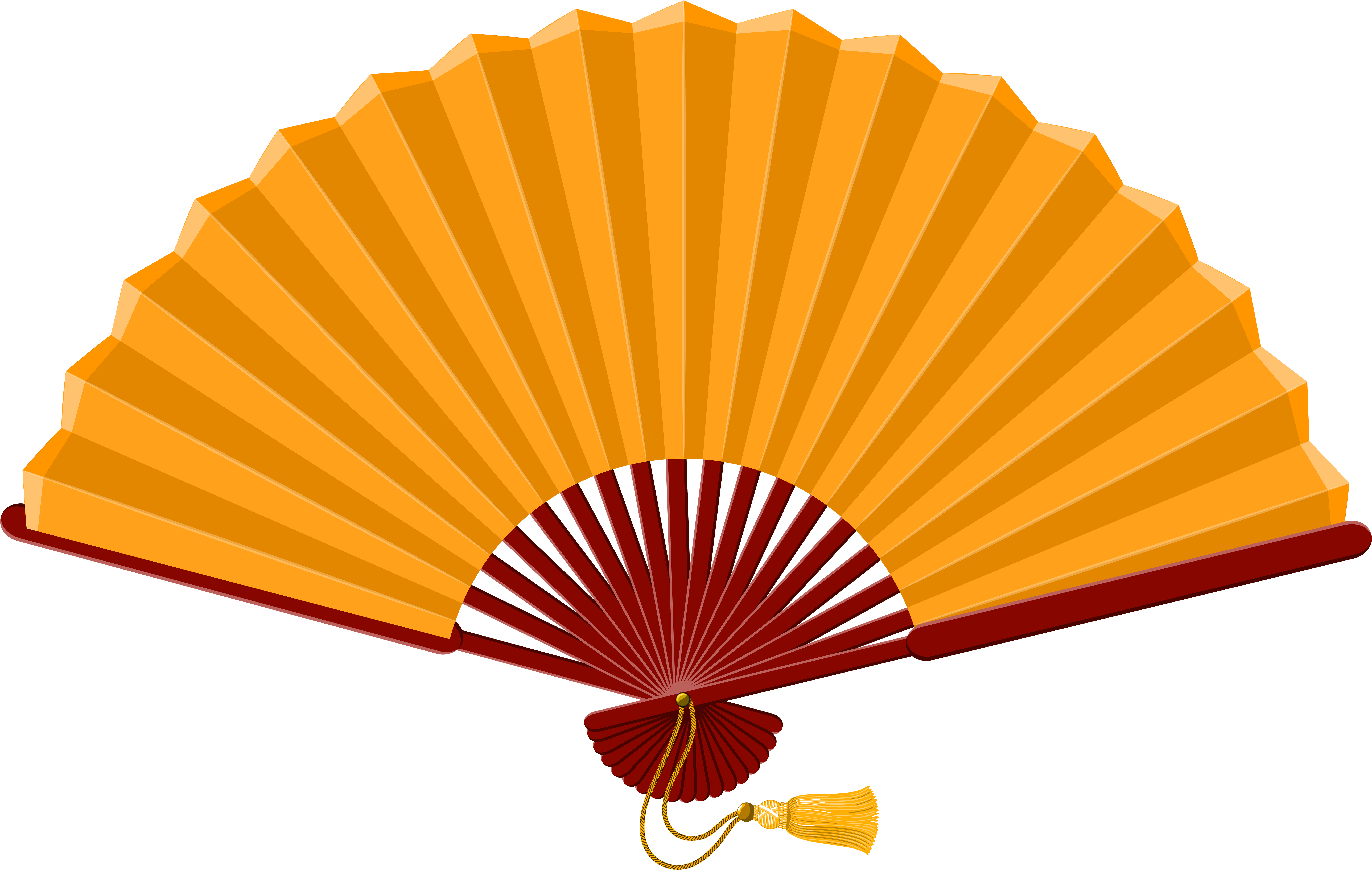 Chinese Fan Png Clip Art - Fan Clipart (8000x5072), Png Download
