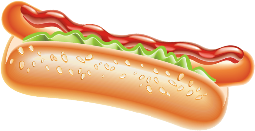 Hot Dog Png Clipart - Hot Dog Vector Png (846x453), Png Download