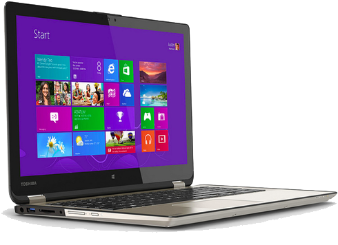 Toshiba Laptop Png Photo - Laptop Toshiba Windows 8.1 (600x450), Png Download
