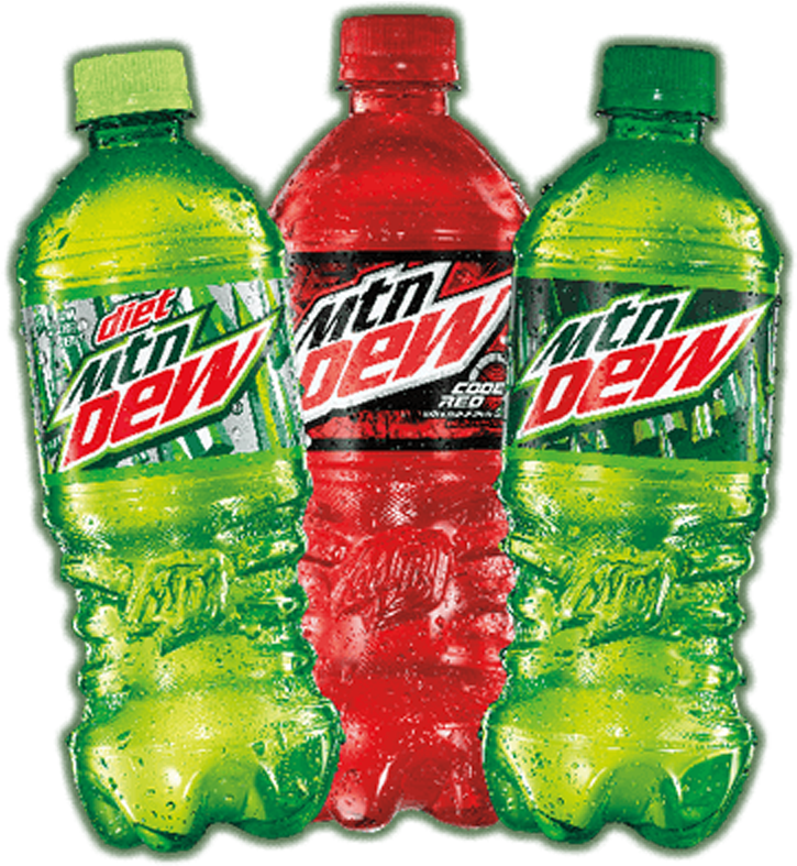 Mountain Dew 3 Bottles - Mountain Dew 20 Oz Flavors (400x400), Png Download