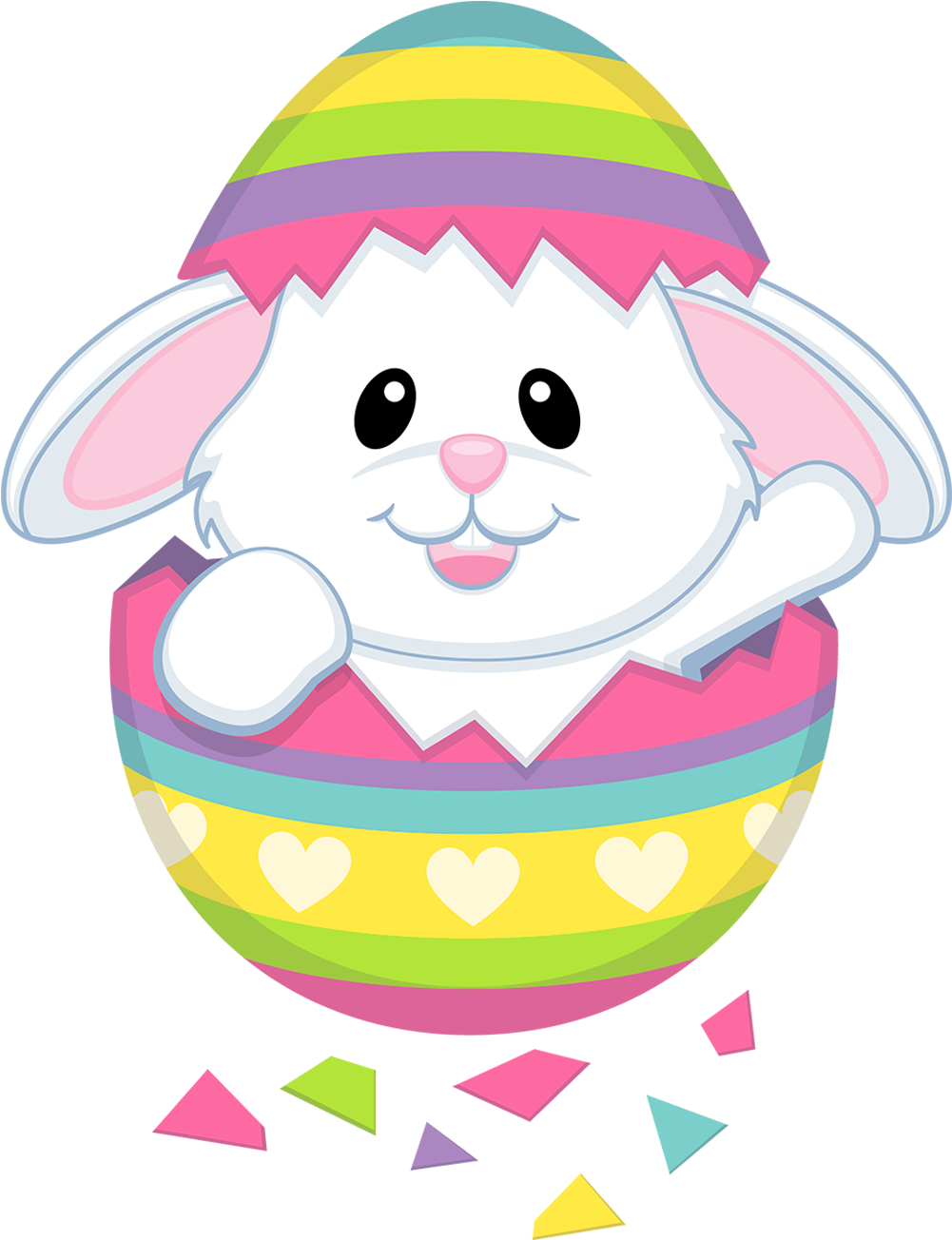 Easter - Easter Bunny Clipart Cute (475x600), Png Download