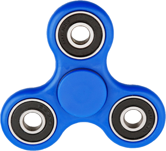 Fidget Spinner Clipart Transparent - Fidget Spinner Blu (575x524), Png Download