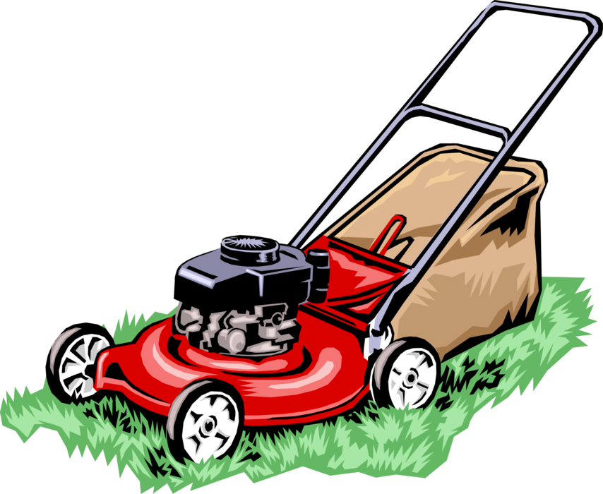 Lawn-mower Template - Lawn Mower Png (400x330), Png Download