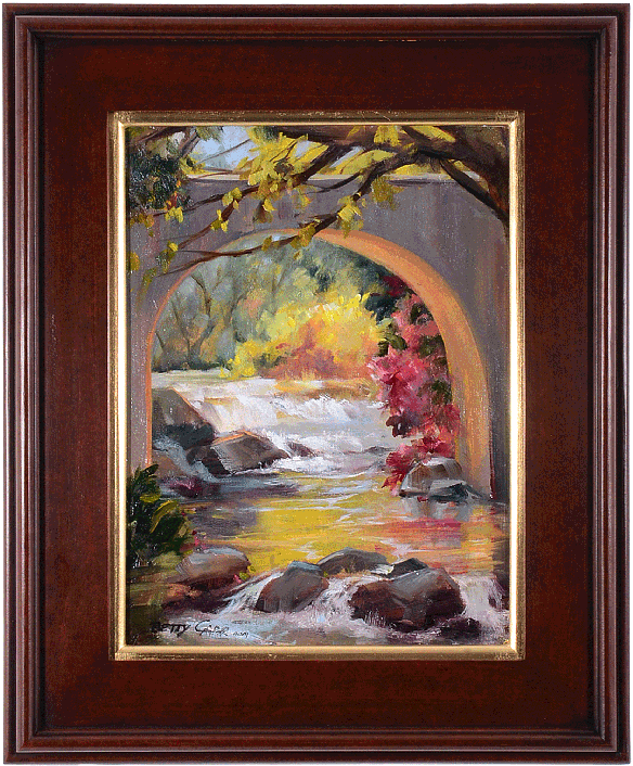 Oil On Linen Upstream Glow By Betty Carr - Picture Frame (720x720), Png Download
