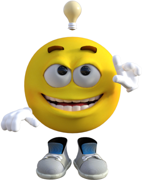 Emoticon Guy Idea, Emoticon, Guy, Idea Png And Psd - Herr Brainy Das Dieses Emoji Lieben Zu Denken Runde (360x360), Png Download