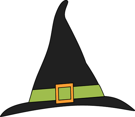 Witch Hat Clipart - Halloween Witch Hat Clipart (450x389), Png Download