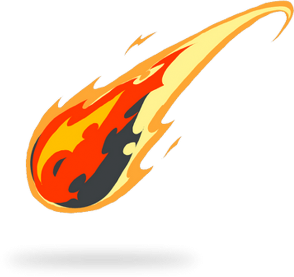 Comet Tail Drawing Fire Png Transparent - Comet Clipart Transparent Background (400x400), Png Download