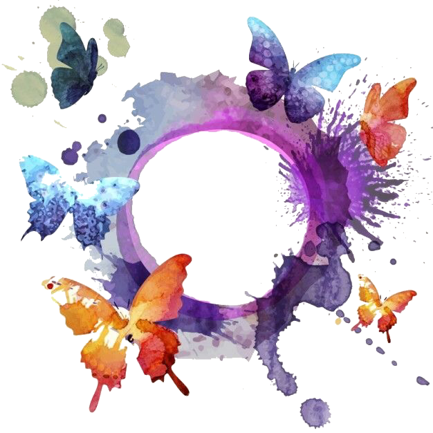 Watercolor Butterfly (626x626), Png Download